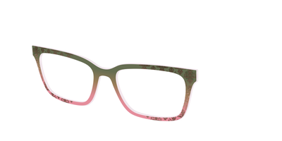 The Olive to Rose Trellis with Champagne Foil - Angle Top Thumbnail - Pair Eyewear