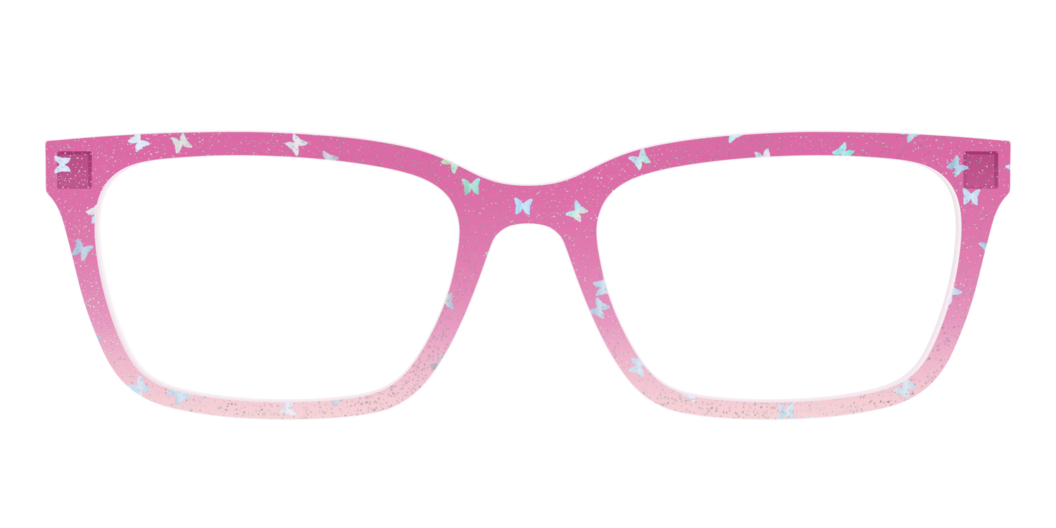 The Pink Butterfly Sparkle Crystal - Front Top Image - Pair Eyewear