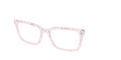 The Pink Shimmer Petals with Silver Foil - Angle Top Thumbnail - Pair Eyewear