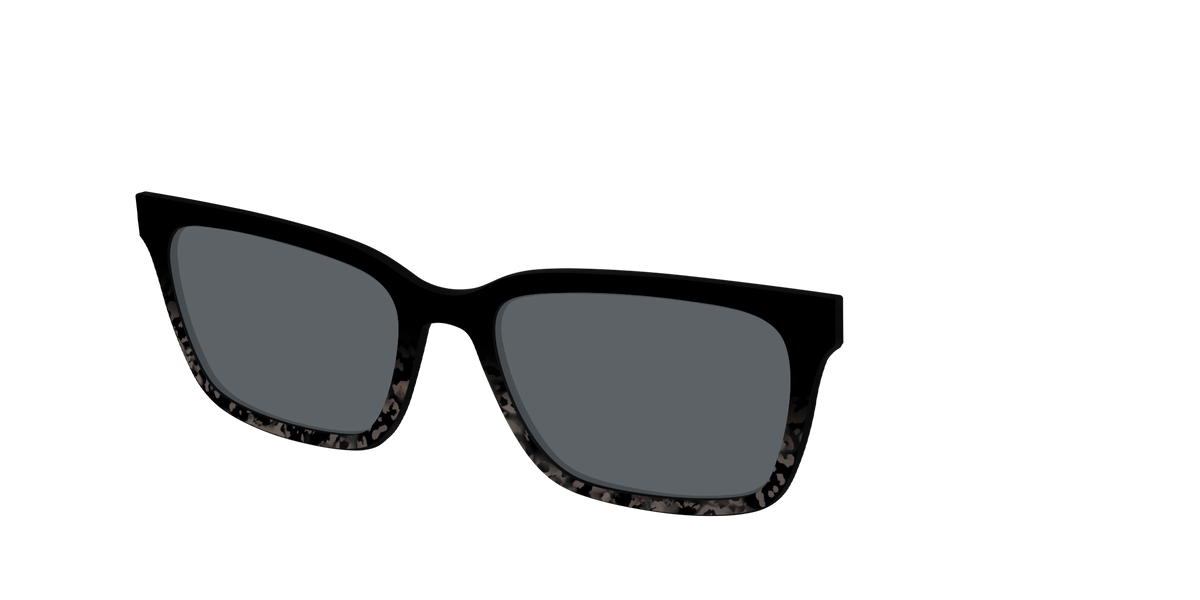 The Polarized Shaded Tortoise Sun Top - Angle Top Image - Pair Eyewear