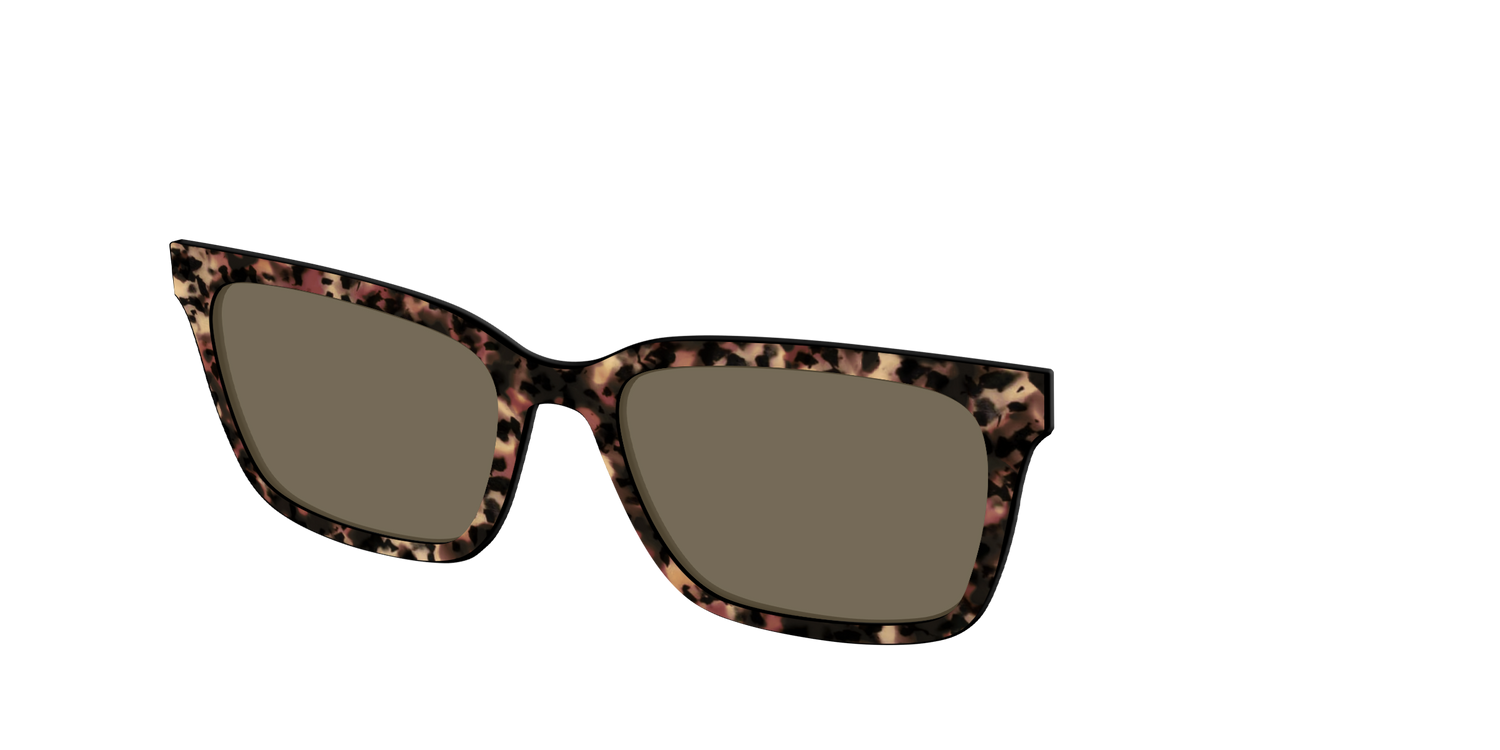 The Polarized Sienna Tortoise Sun Top - Angle Top Image - Pair Eyewear