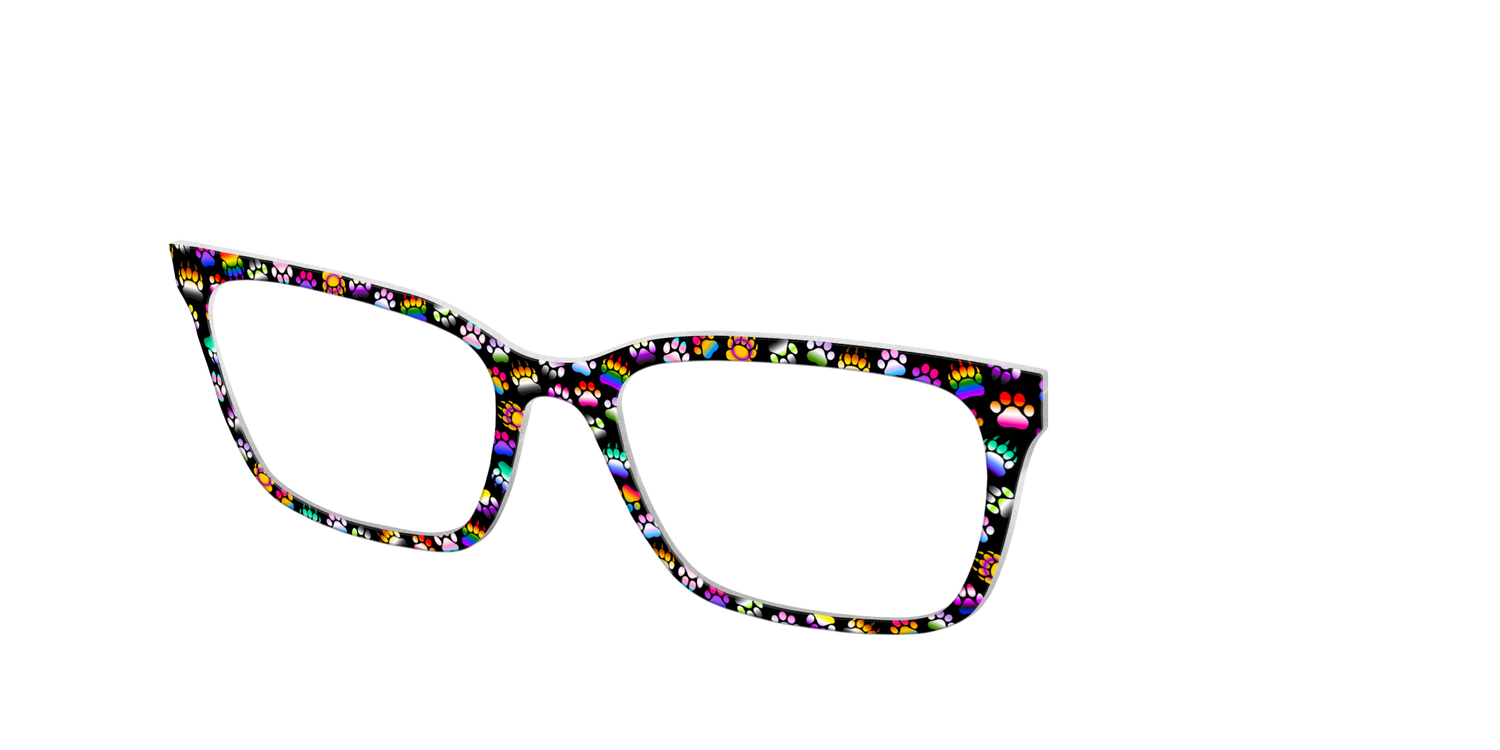 The Pride Paw Prints - Angle Top Image - Pair Eyewear