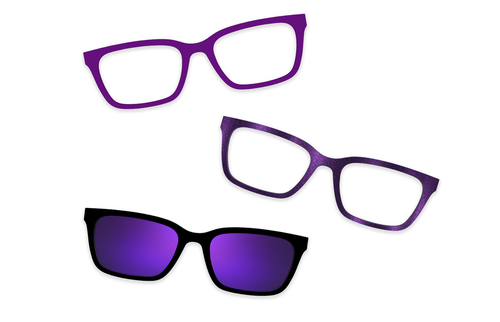 Purple Confetti Tortoise Gold Metal - Set - Pair Eyewear