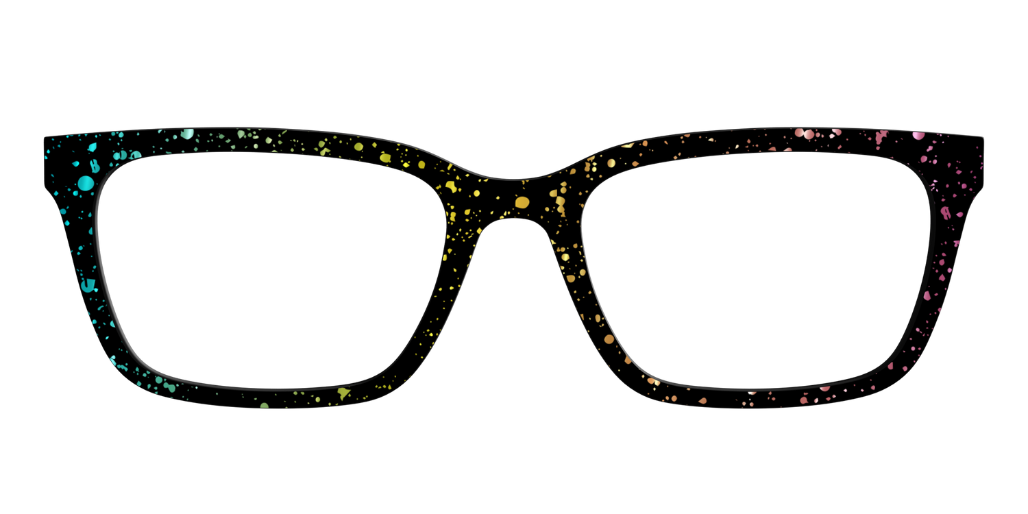 The Rainbow Foil Splatter - Front Top Image - Pair Eyewear