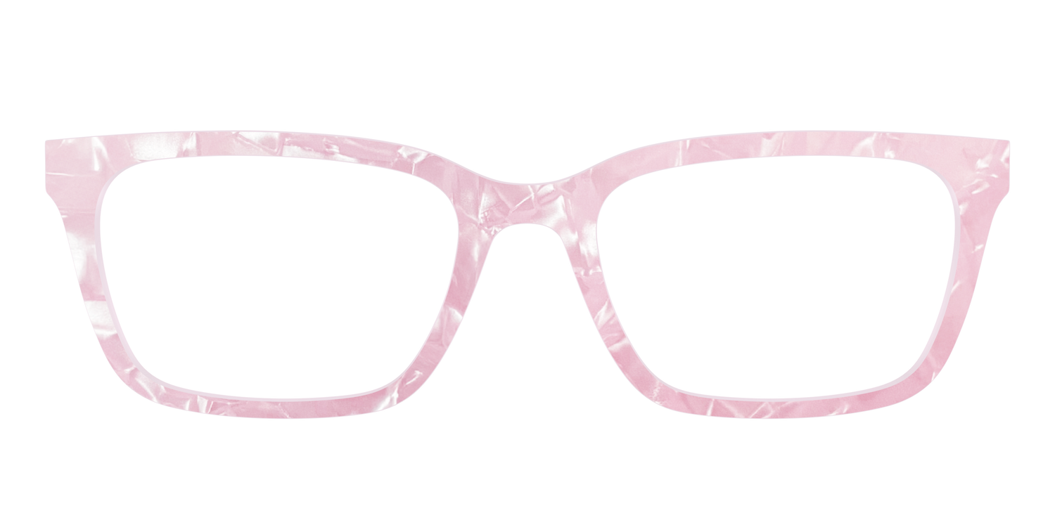 The Rose Quartz Pearl Marble - Front Top Image - Pair Eyewear
