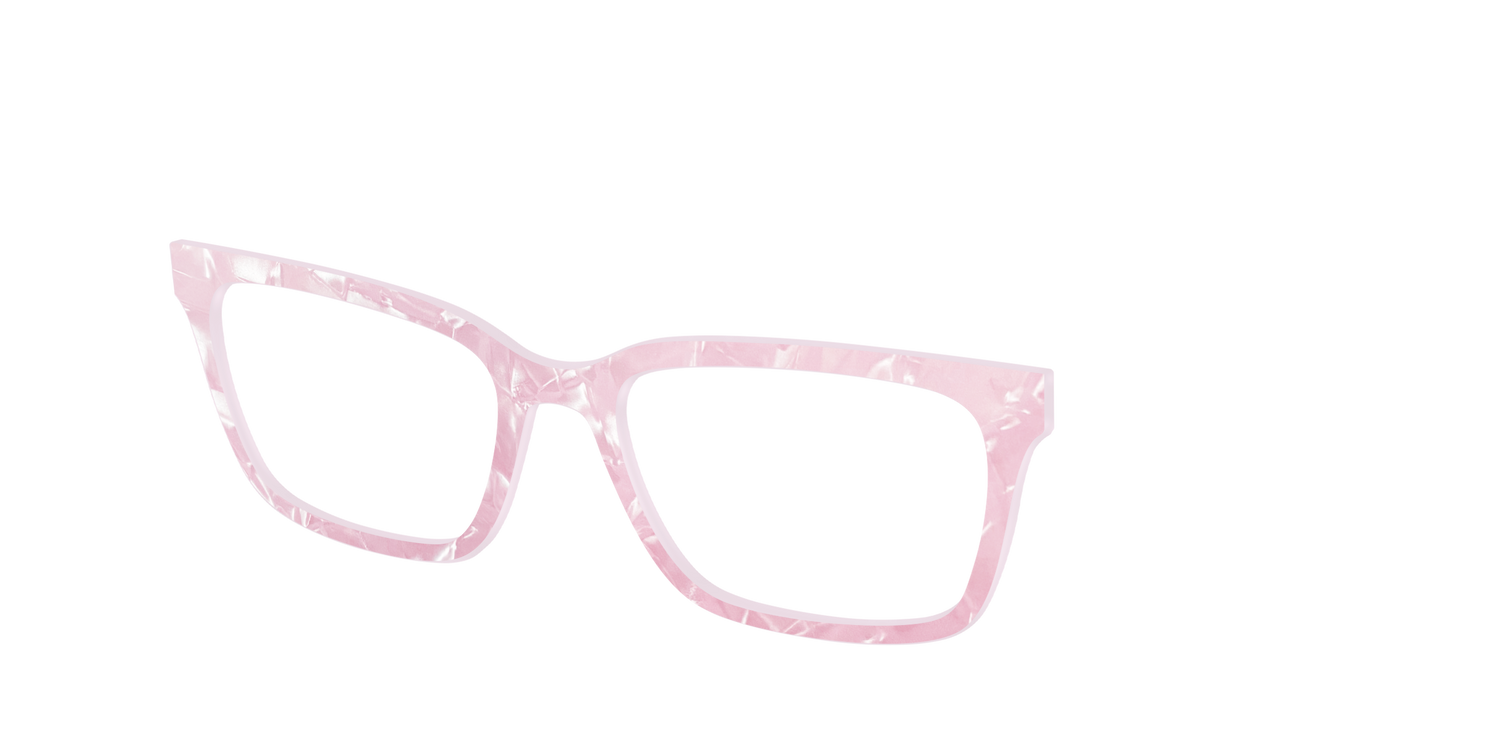 The Rose Quartz Pearl Marble - Angle Top Image - Pair Eyewear