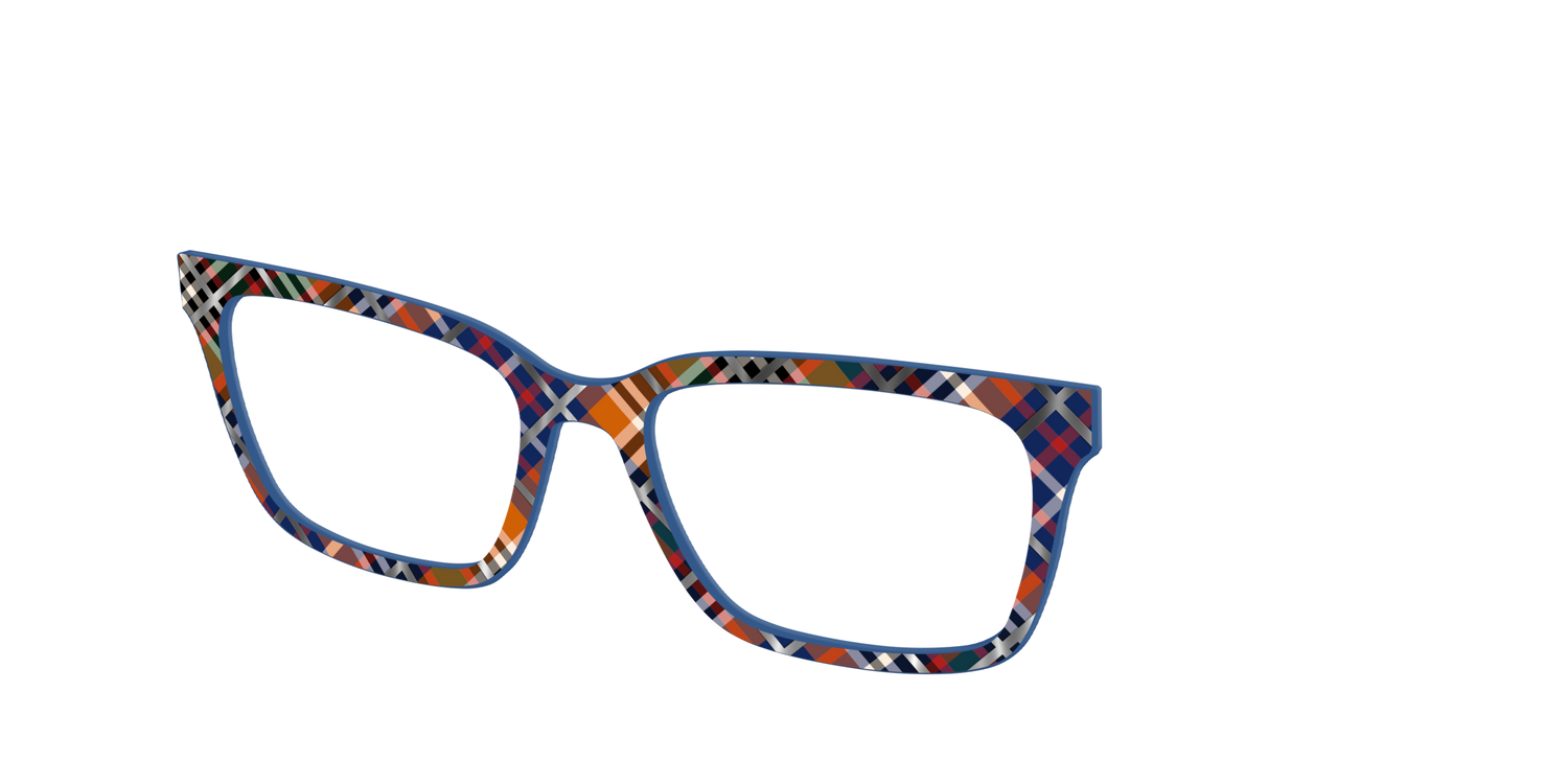 The Scholastic Plaid with Foil - Angle Top Image - Pair Eyewear