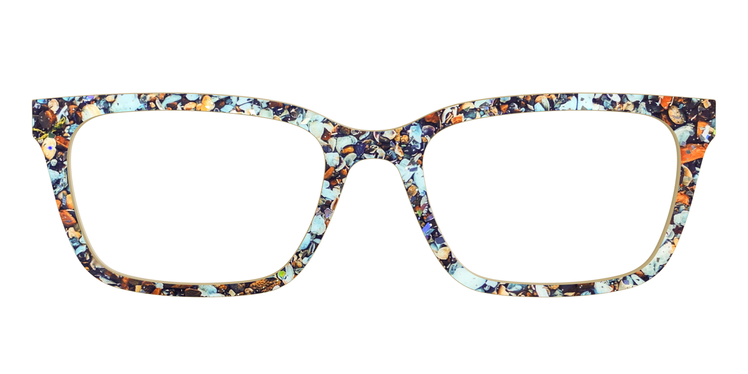 The Seashell Tortoise with Holographic Glitter - Front Top Image - Pair Eyewear