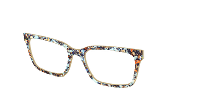 The Seashell Tortoise with Holographic Glitter - Angle Top Thumbnail - Pair Eyewear