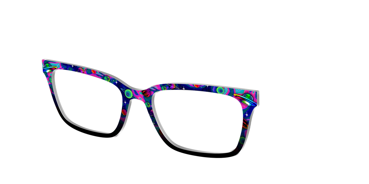 The Space Invasion Marble - Angle Top Image - Pair Eyewear