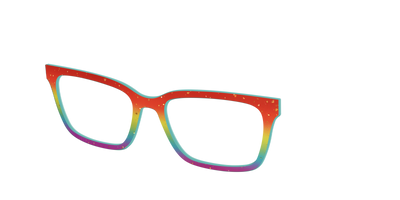 The Spectrum Gradient with Gold Flakes - Angle Top Thumbnail - Pair Eyewear