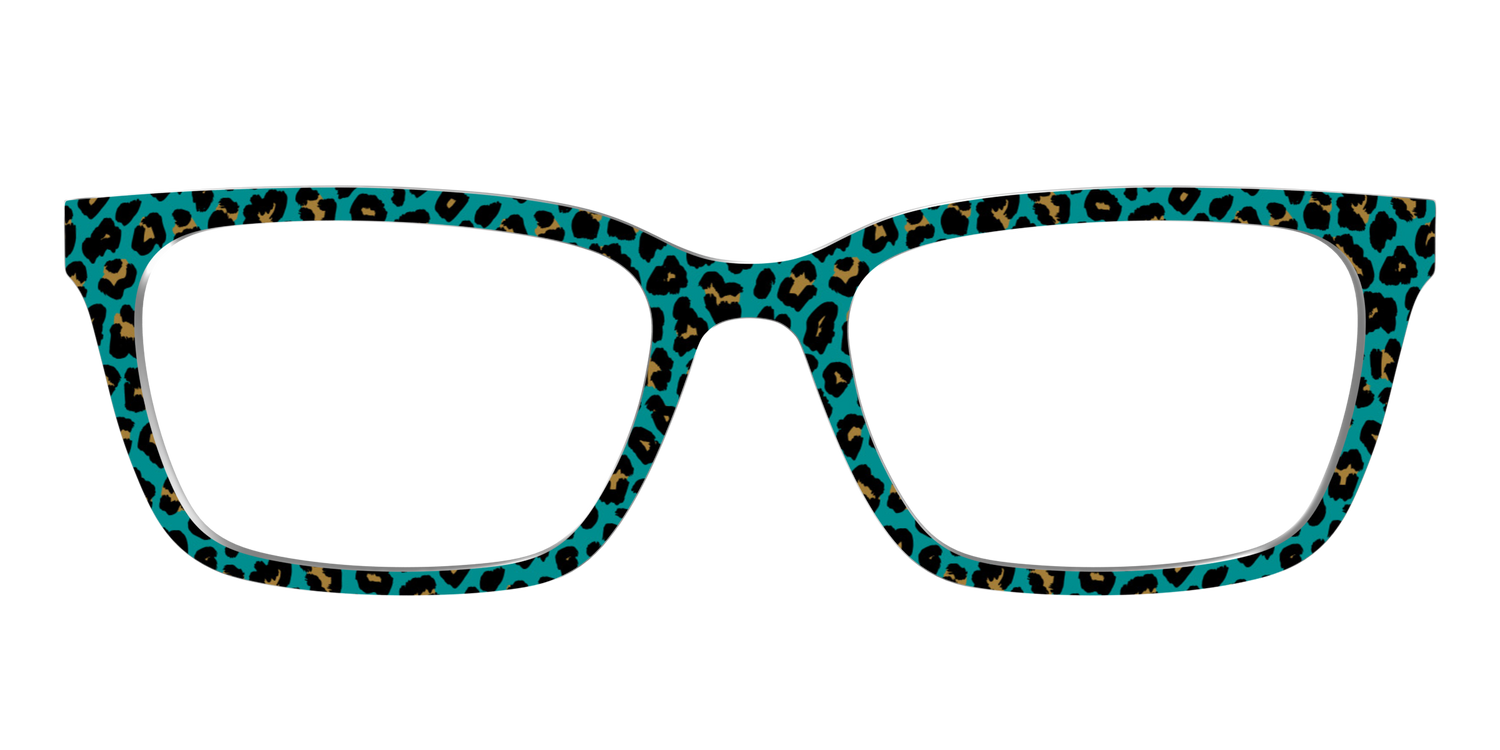 The Teal Leopard - Front Top Image - Pair Eyewear