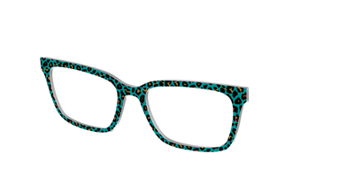 The Teal Leopard - Angle Top Thumbnail - Pair Eyewear