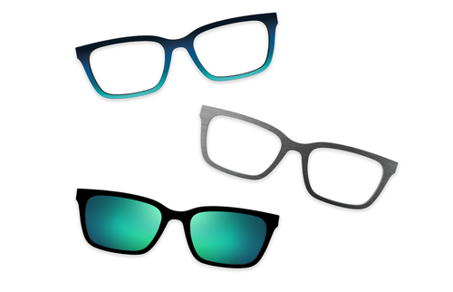 Teal Pearlized Metal - Set - Pair Eyewear