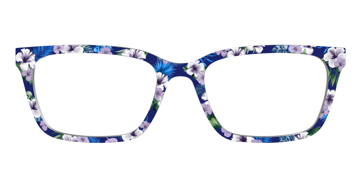 The Tropical Blue Blossoms - Front Top Image - Pair Eyewear