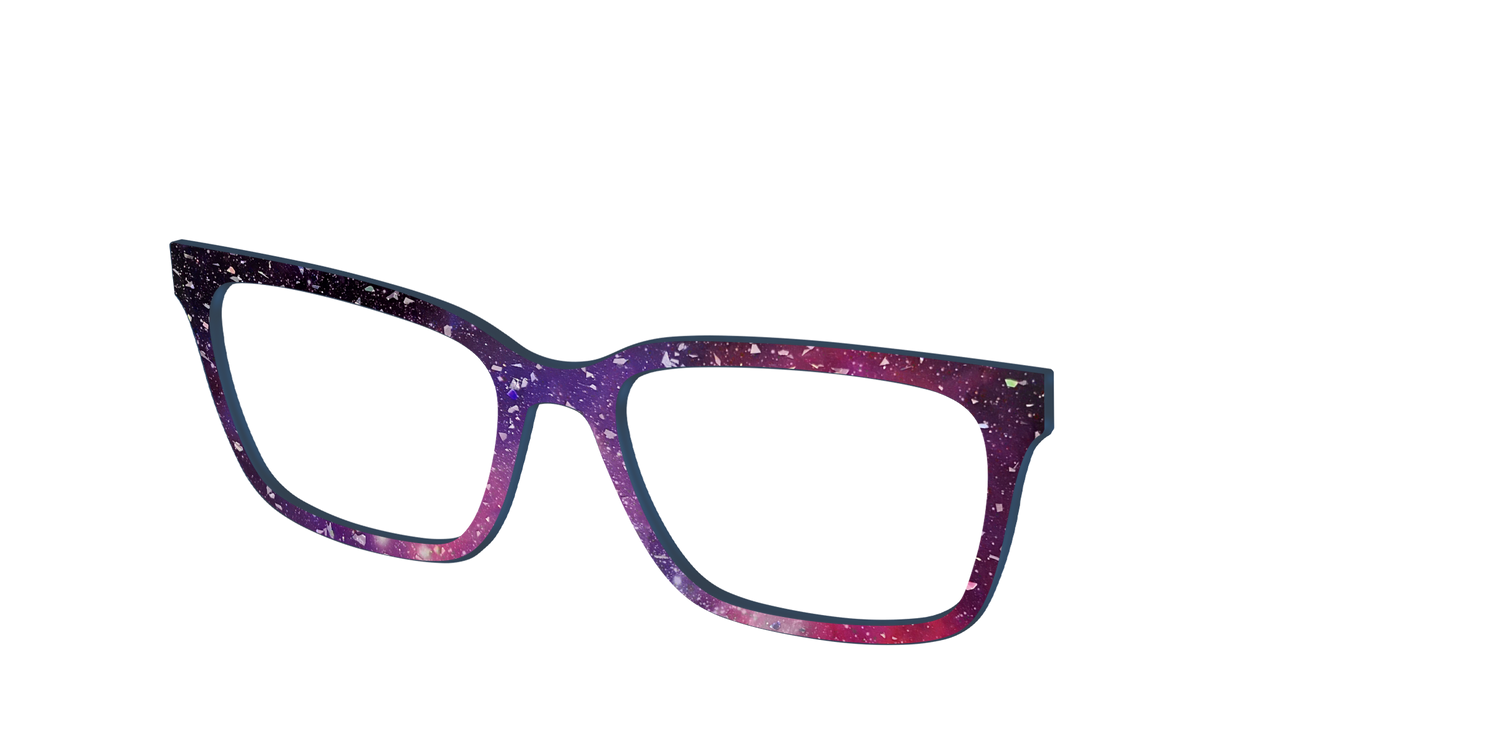 The Twilight Sky with Holographic Glitter - Angle Top Image - Pair Eyewear