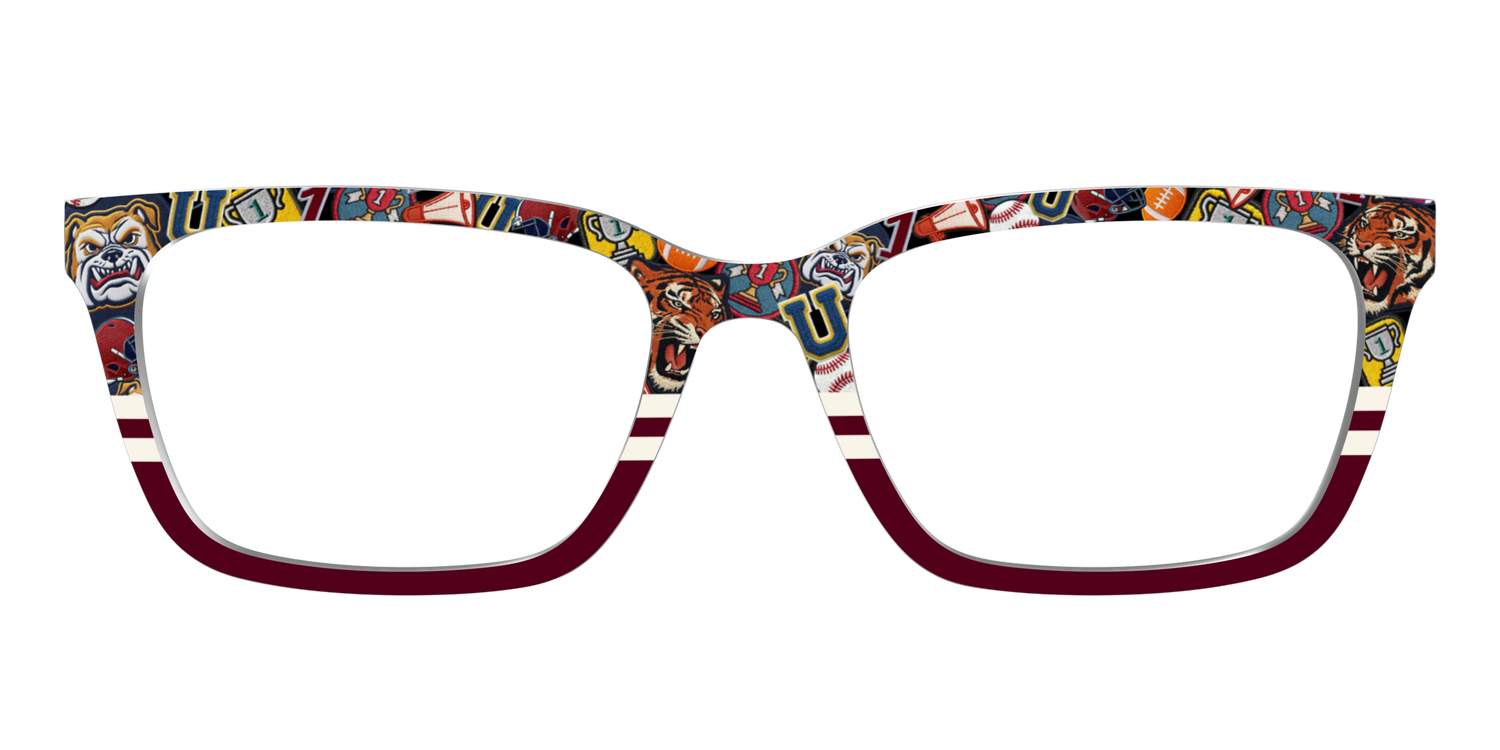 The Varsity Patches Split - Front Top Image - Pair Eyewear