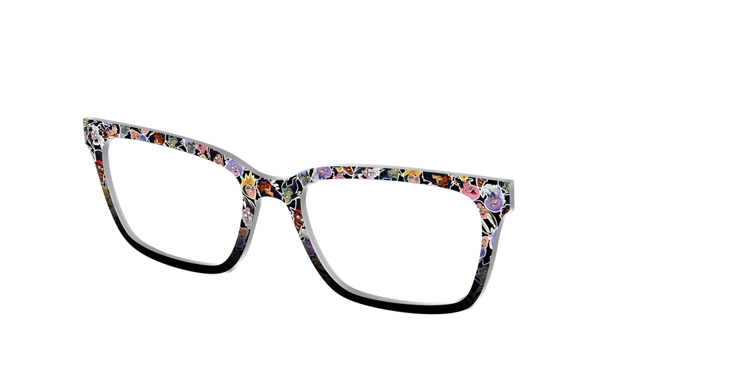 Villains Stickers - Angle Top Image - Pair Eyewear
