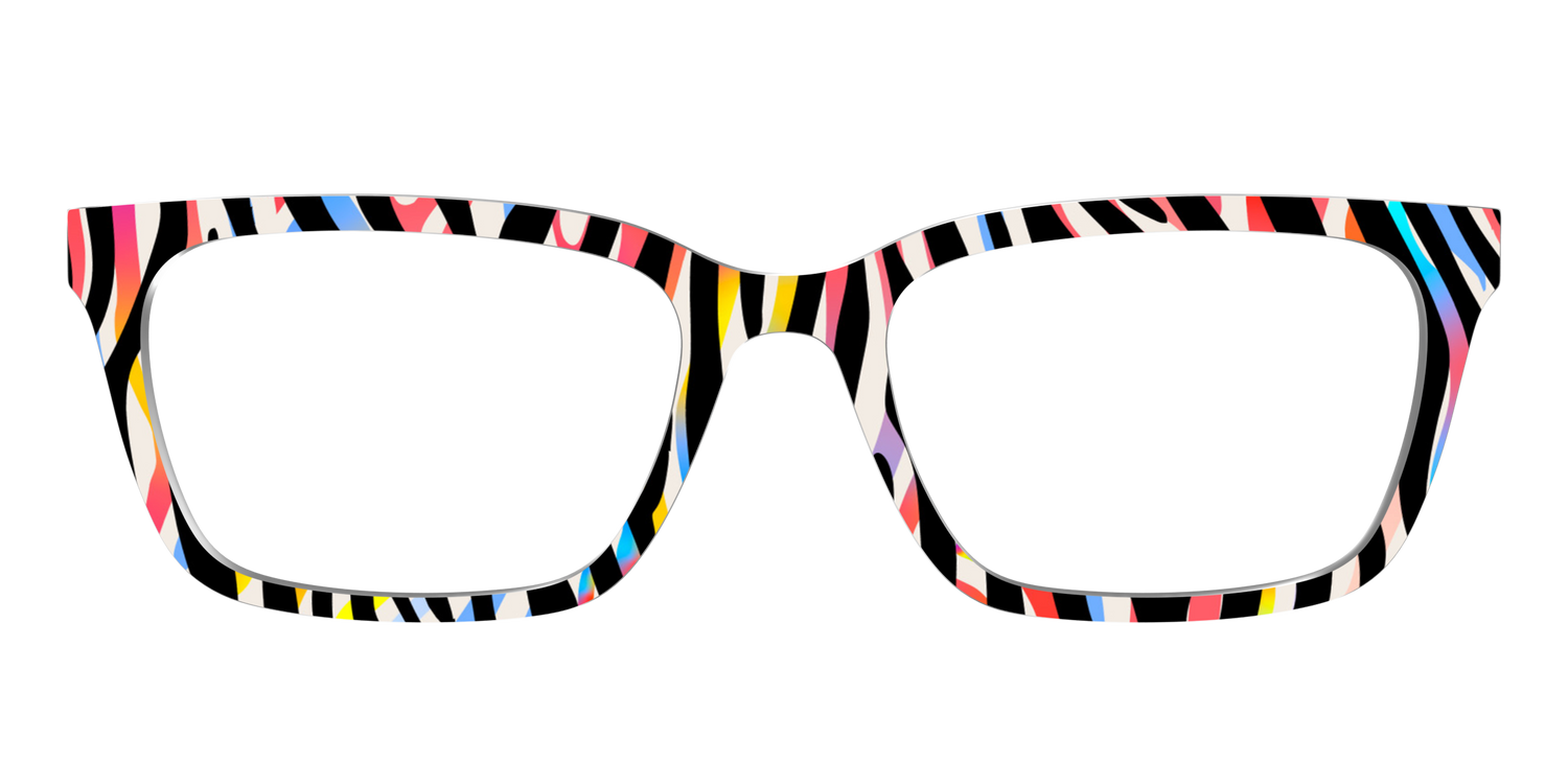 The Vivid Zebra Stripes - Front Top Image - Pair Eyewear