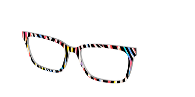 The Vivid Zebra Stripes - Angle Top Thumbnail - Pair Eyewear