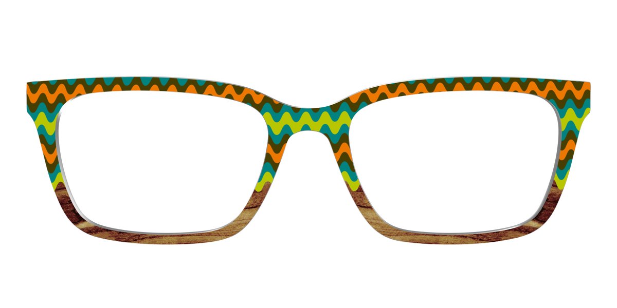 The Woodgrain Waves - Front Top Image - Pair Eyewear