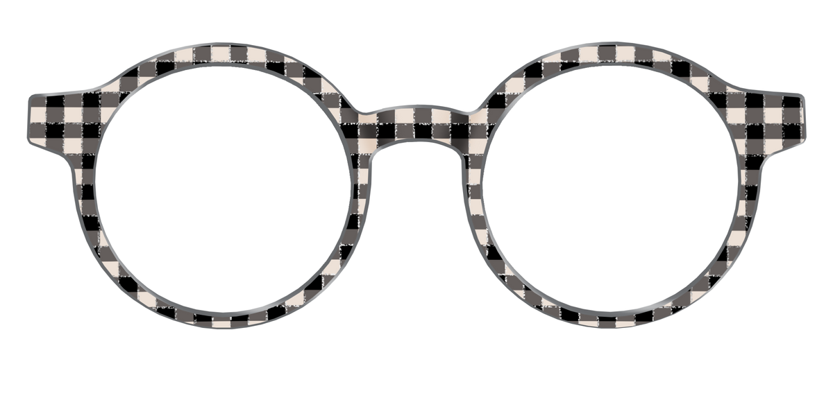 The Black Buffalo Check with Glitter - Front Top Image - Pair Eyewear