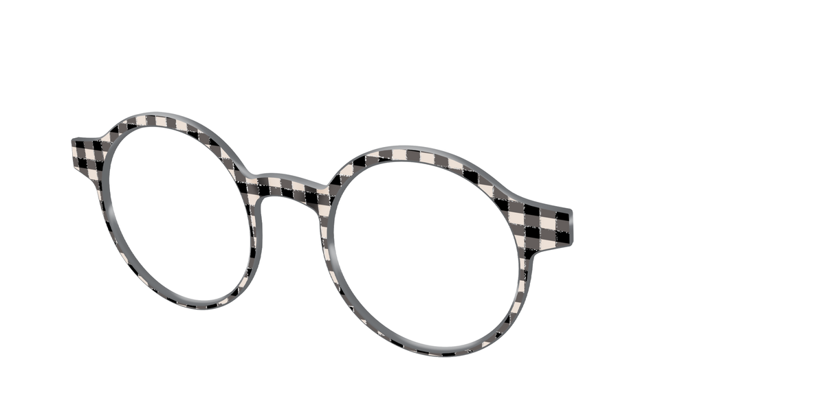 The Black Buffalo Check with Glitter - Angle Top Image - Pair Eyewear