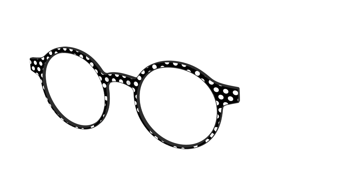 The Black Polka Dots - Angle Top Image - Pair Eyewear