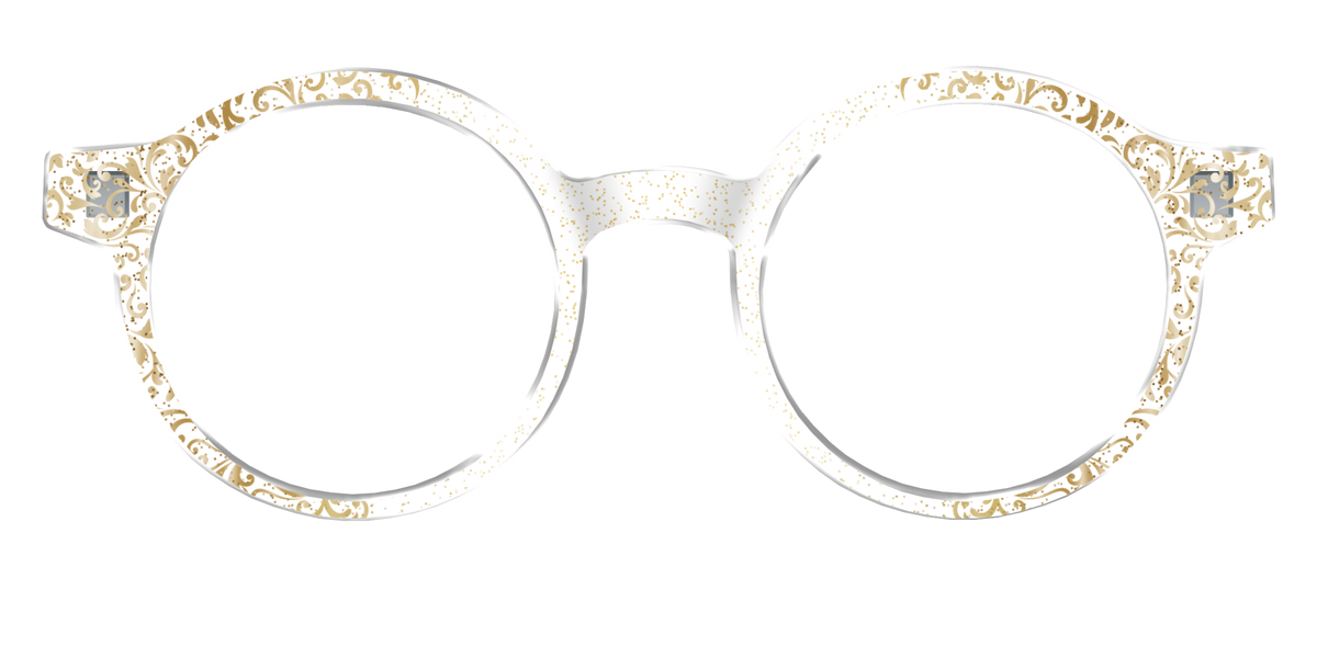 The Golden Flair Glitter Crystal with Gold Foil - Front Top Image - Pair Eyewear