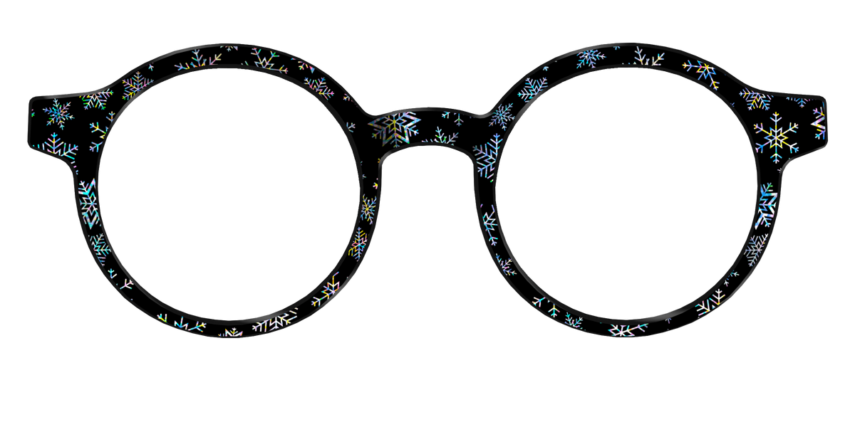 The Holographic Snowflakes - Front Top Image - Pair Eyewear