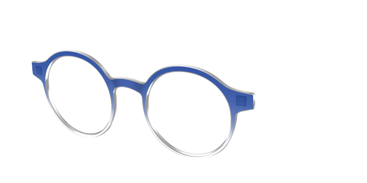 The Indigo Gradient Crystal - Angle Top Image - Pair Eyewear