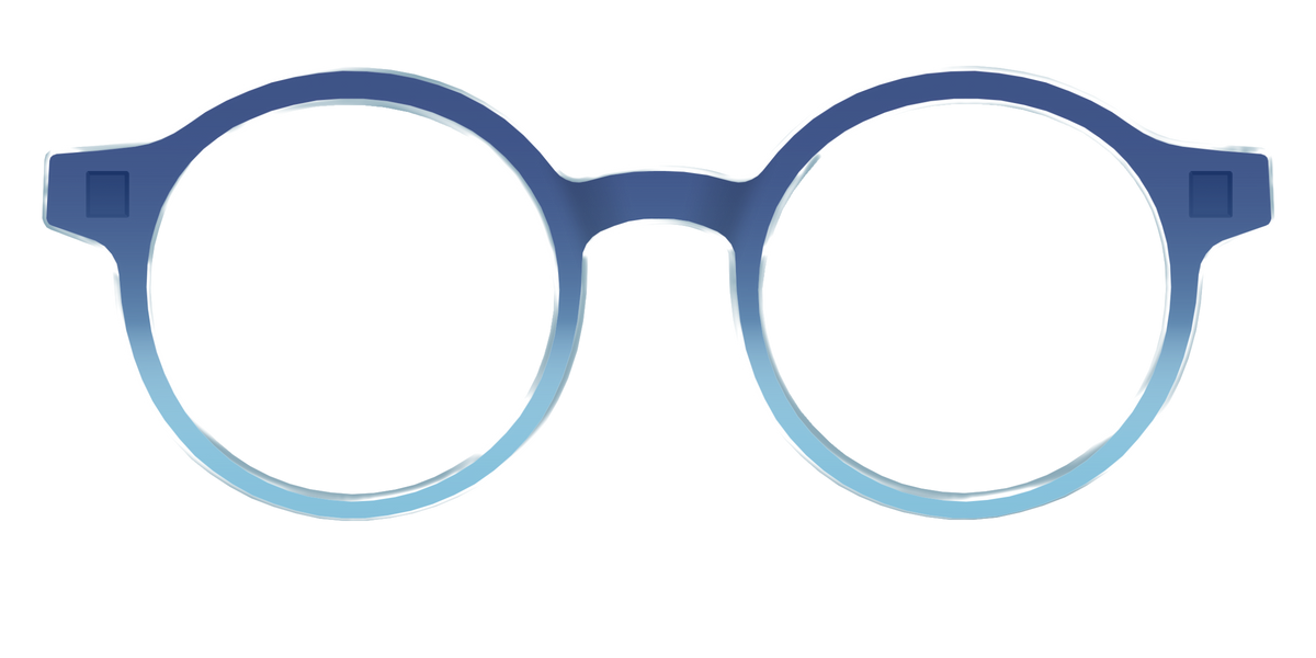The Indigo to Sky Blue Gradient Crystal - Front Top Image - Pair Eyewear