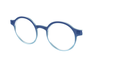 The Indigo to Sky Blue Gradient Crystal - Angle Top Thumbnail - Pair Eyewear