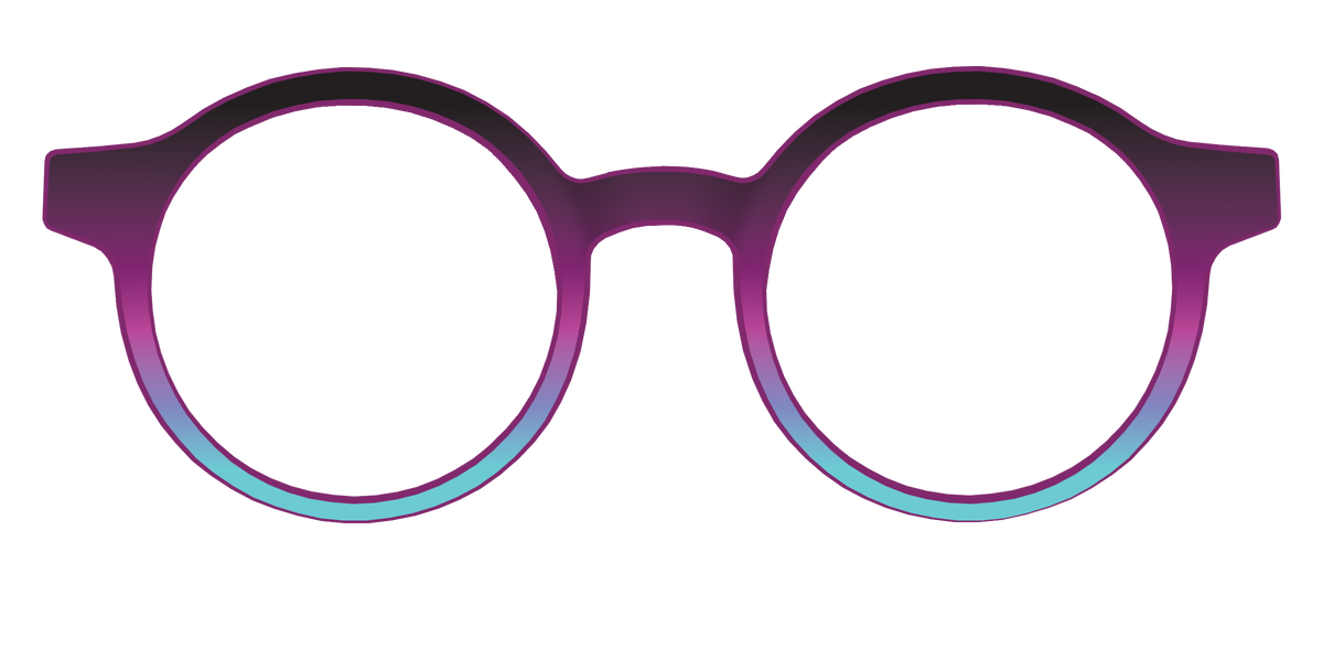 The Licorice to Seafoam Gradient - Front Top Image - Pair Eyewear