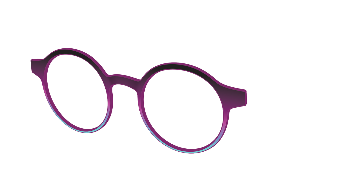 The Licorice to Seafoam Gradient - Angle Top Image - Pair Eyewear