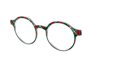The Ribbon-Clad Plaid - Angle Top Thumbnail - Pair Eyewear
