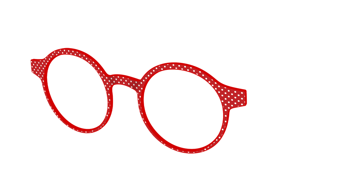 The Ruby Pin Dot - Angle Top Image - Pair Eyewear