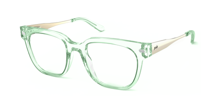 Mixed Material Green Clear Gold Metal
