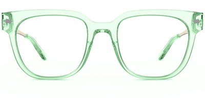 Mixed Material Green Clear Gold Metal