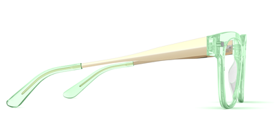Mixed Material Green Clear Gold Metal
