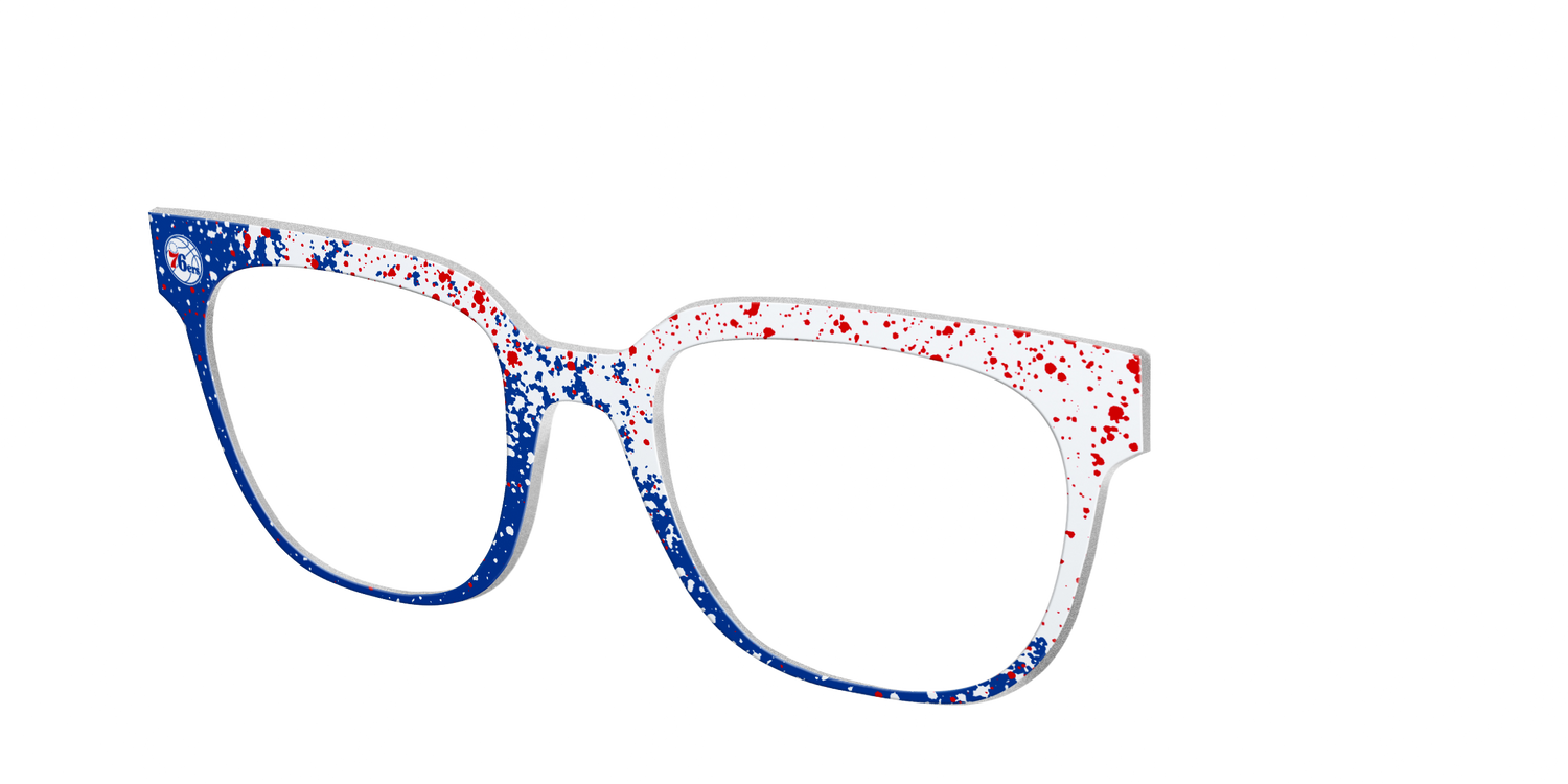 The 76ers Splatter - Angle Top Image - Pair Eyewear