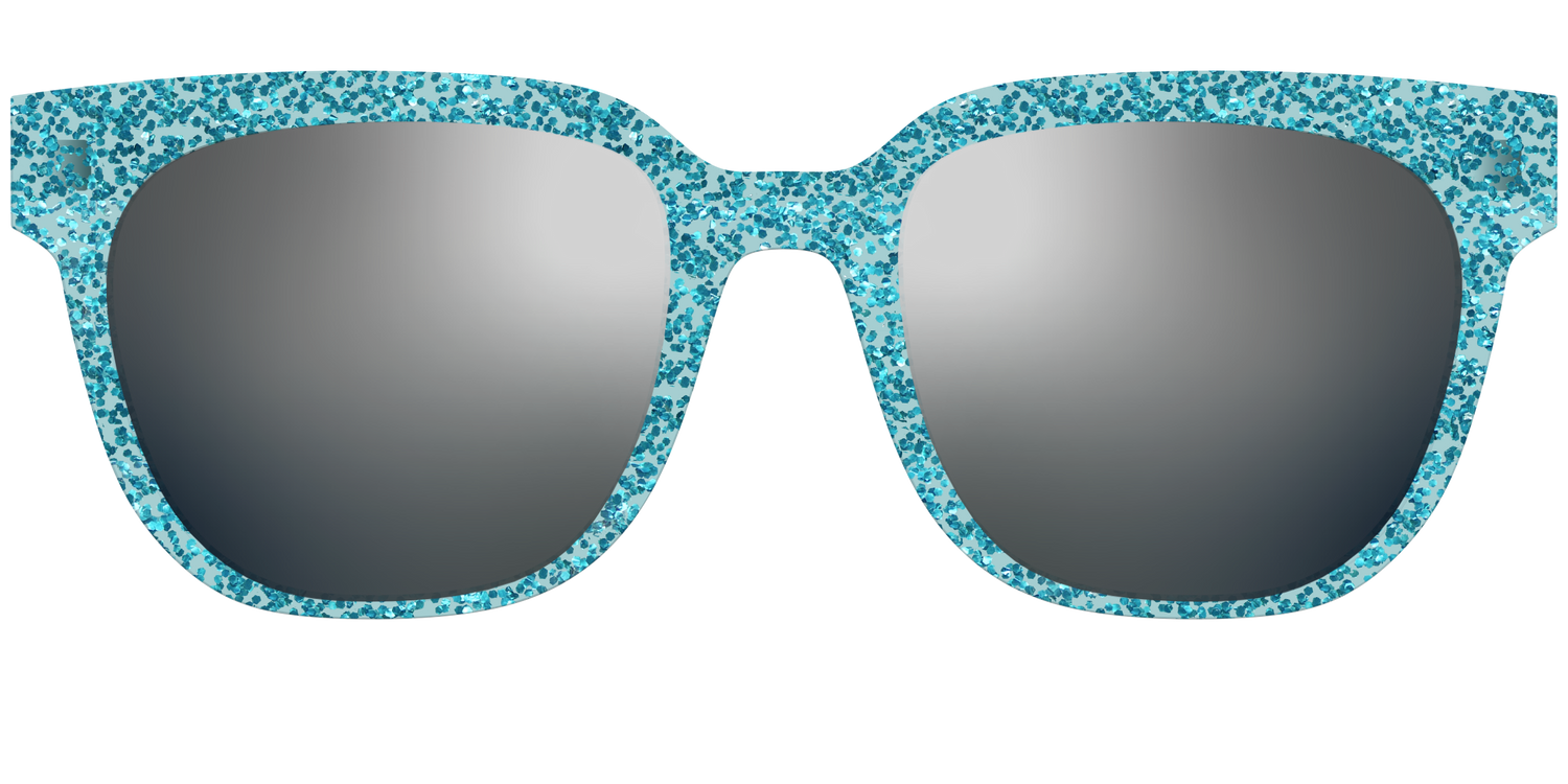 The Polarized Aquamarine Sparkle Sun Top