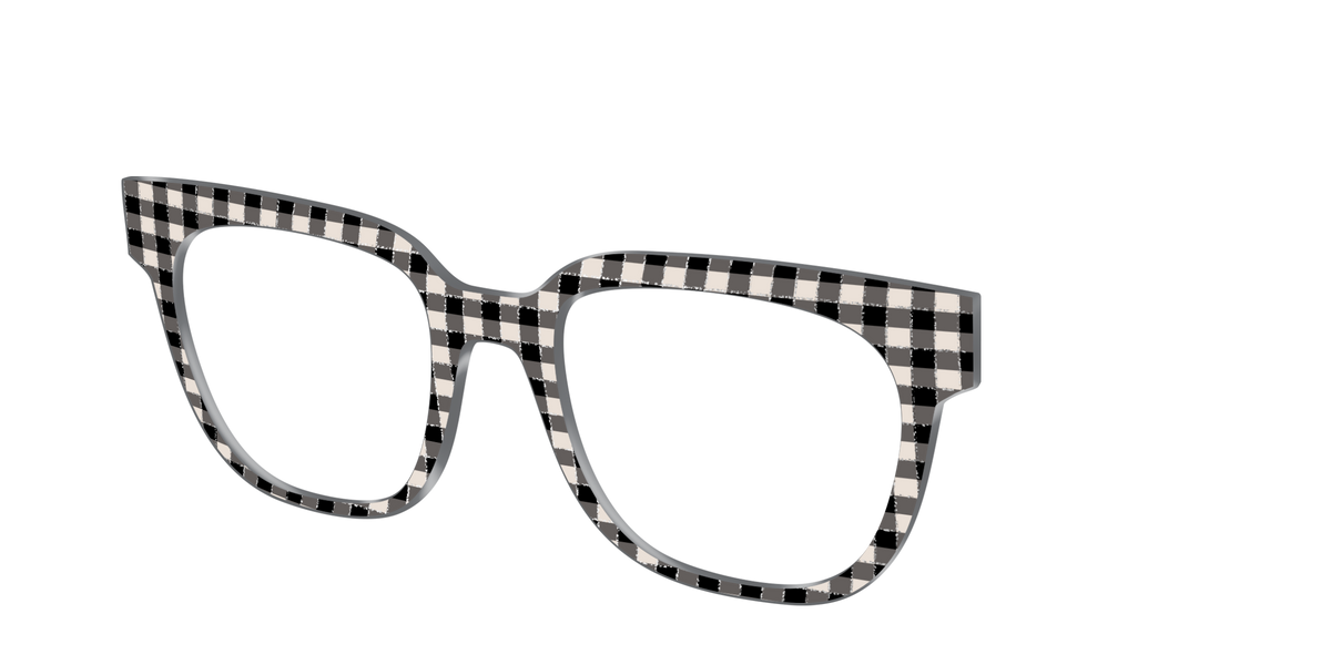 The Black Buffalo Check with Glitter - Angle Top Image - Pair Eyewear