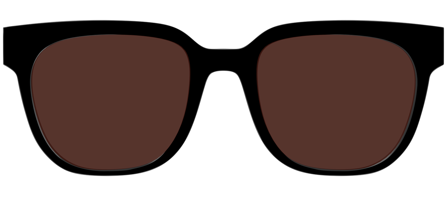 The Black with Brown Golf Lens