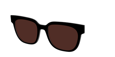 The Black with Brown Golf Lens - Angle Top Thumbnail - Pair Eyewear