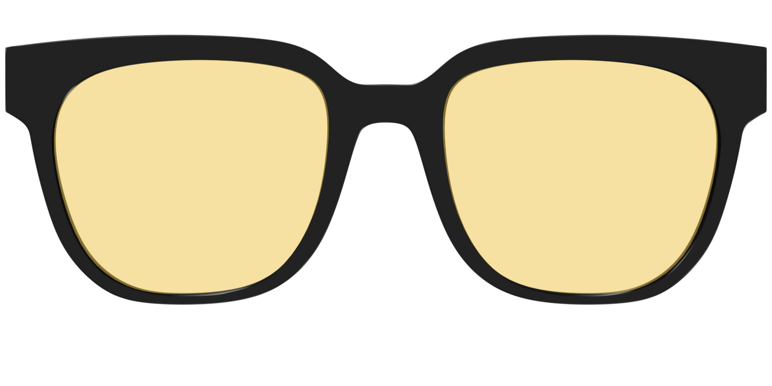 The Black With Citrine Yellow Lens - Front Top Image - Pair Eyewear