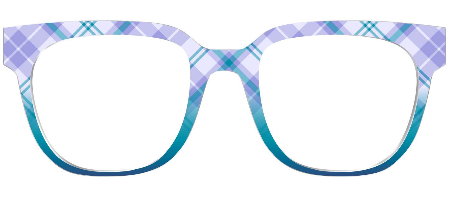 The Bluebell Plaid - Front Top Image - Pair Eyewear