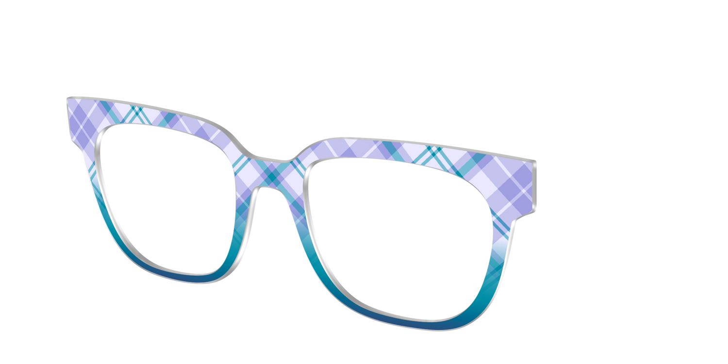 The Bluebell Plaid - Angle Top Image - Pair Eyewear