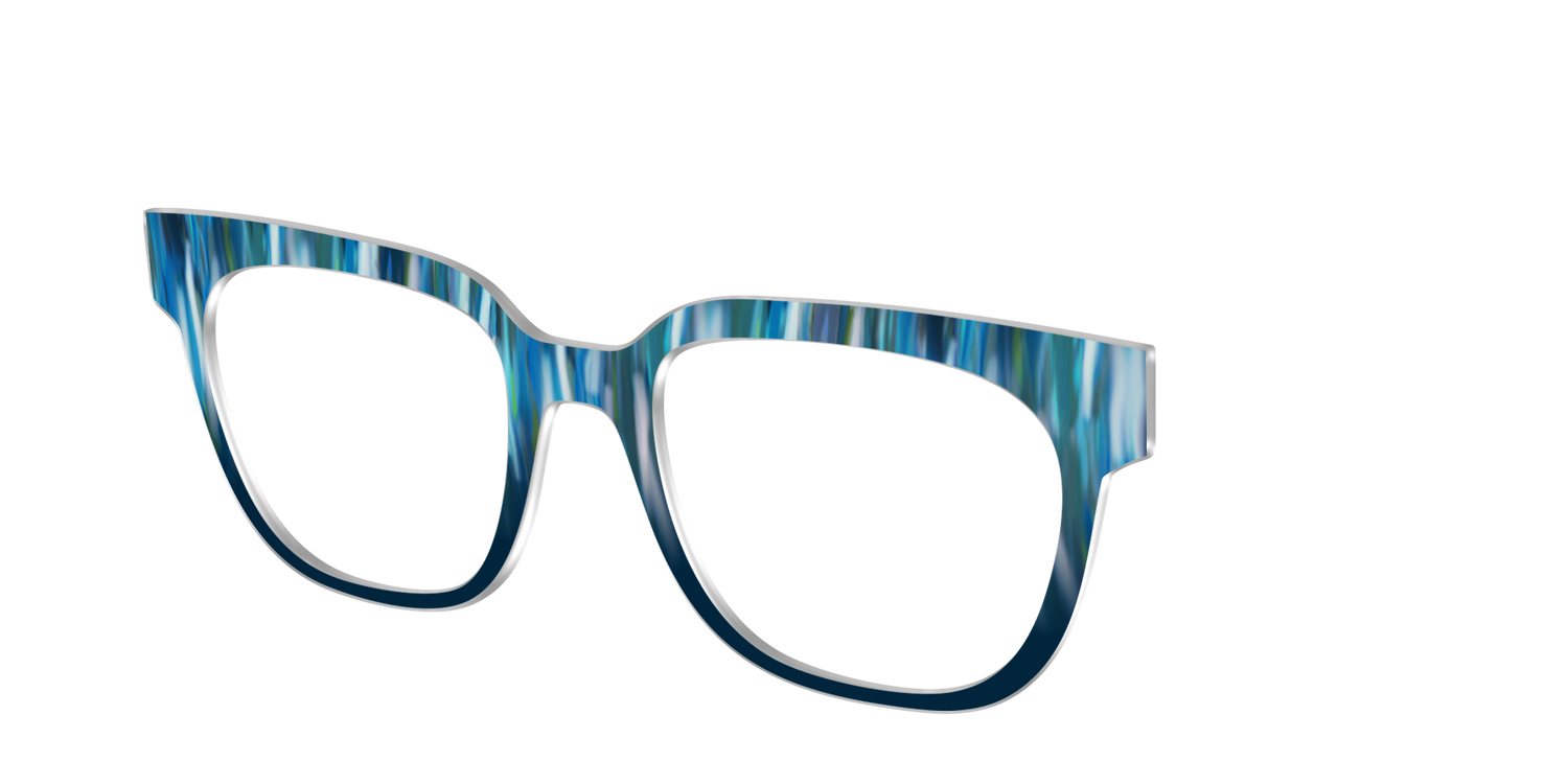 The Blueberry Brushstrokes - Angle Top Image - Pair Eyewear