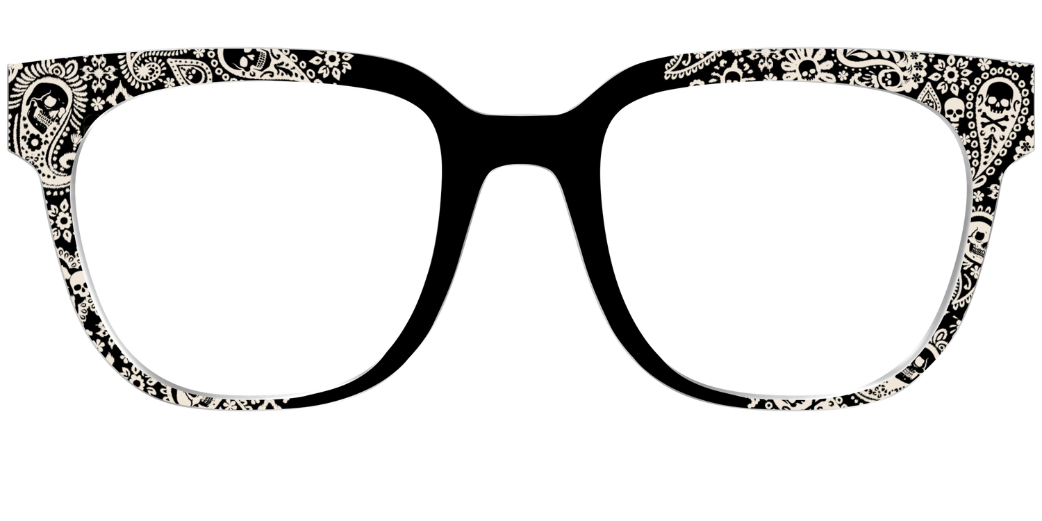 The Bone White Paisley - Front Top Image - Pair Eyewear